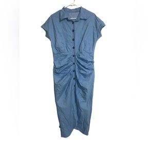 Blue Button Up Dress